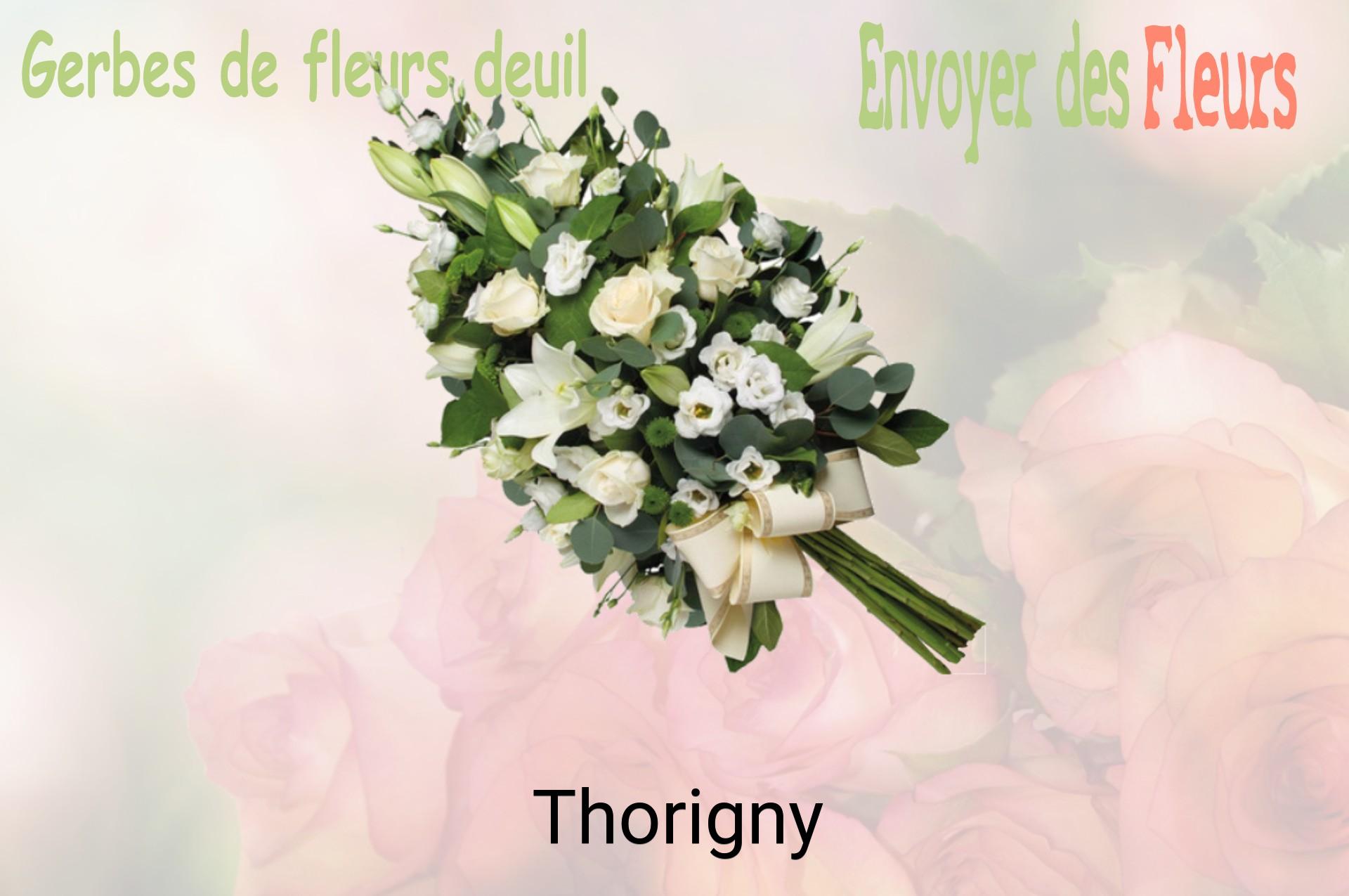 Gerbe de fleurs de deuil livrée à Thorigny